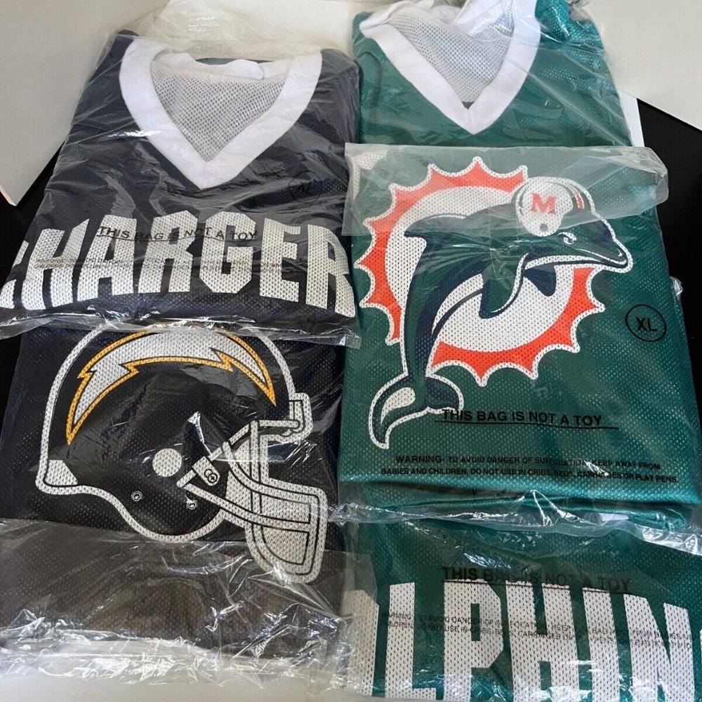 NFL Multicolor Los Angeles Chargers & Miami Dolphins Reversible Jersey Size XL - Picture 11 of 13